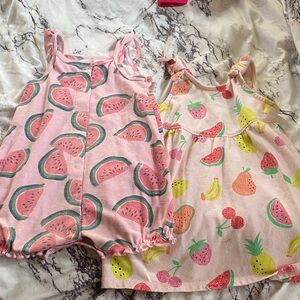 Garanimals Pink Watermelon and Fruit Print Pajama Set